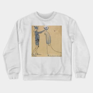 Then Put the Prince a Crown of Gold on Her Head by John Bauer Crewneck Sweatshirt